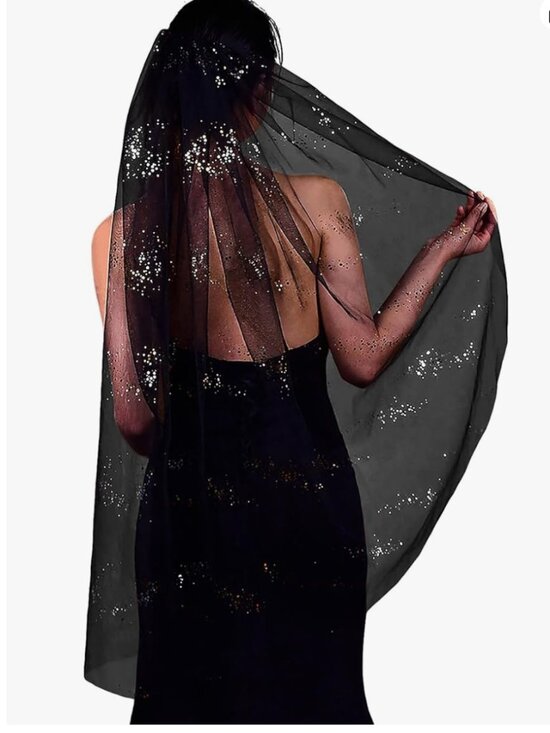 Gothic Black Long Veil main image 4